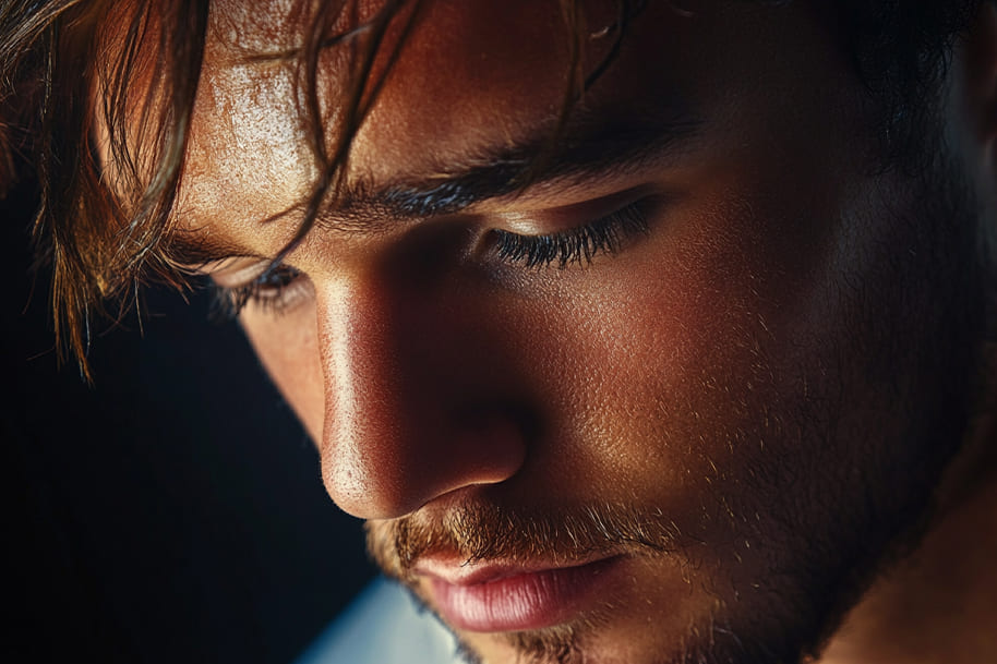 Close-up of a young man Piam Payne with a thoughtful expression, highlighting introspective moments. Perfect for themes of reflection and personal growth, often associated with the journey of success. Eternal Slots blog explores similar stories of ambition and perseverance in gaming and beyond.