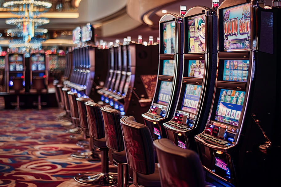 This image perfectly captures the ambiance of a casino floor with rows of slot machines, making it ideal for discussions on progressive jackpots, casino trends, or slot strategies. Let me know if you'd like to collaborate on content related to this theme!