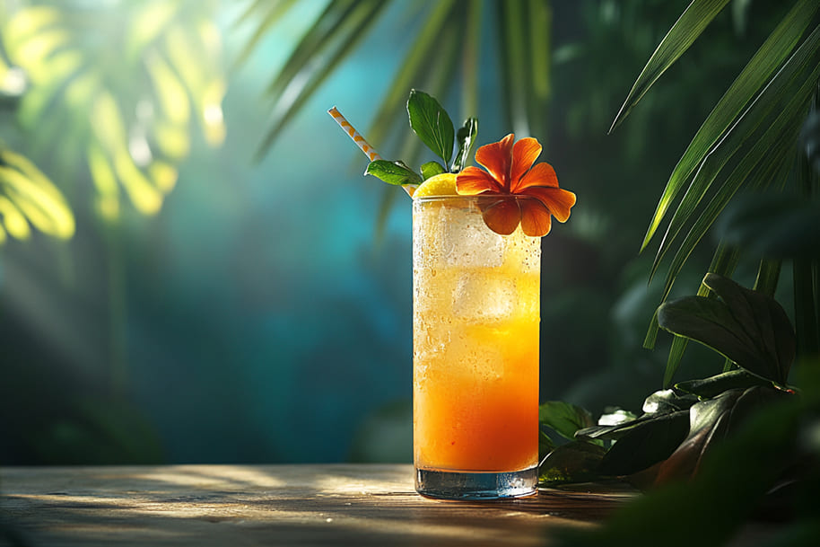 Citrus summer mocktail with grapefruit and mint garnish, easy alcohol-free drink recipe from EternalSlots.com’s 2025 mocktail guide