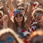 Young Americans celebrating Independence Day 2025 with patriotic outfits and joyful energy at a 4th of July event – EternalSlots.com casino blog