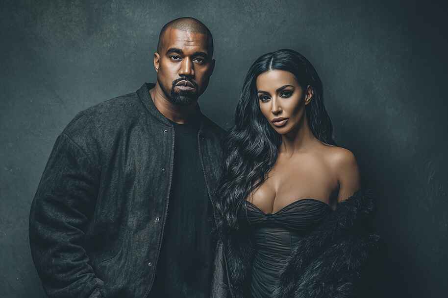 Celebrity couple posing in dark formal attire – example of Gemini and Libra zodiac compatibility featured on Eternal Slots Casino astrology blog.