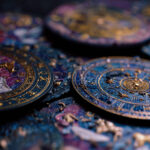 Astrology zodiac wheel with celestial symbols and horoscope signs – exploring horoscope addiction and daily zodiac obsession on Eternal Slots blog.