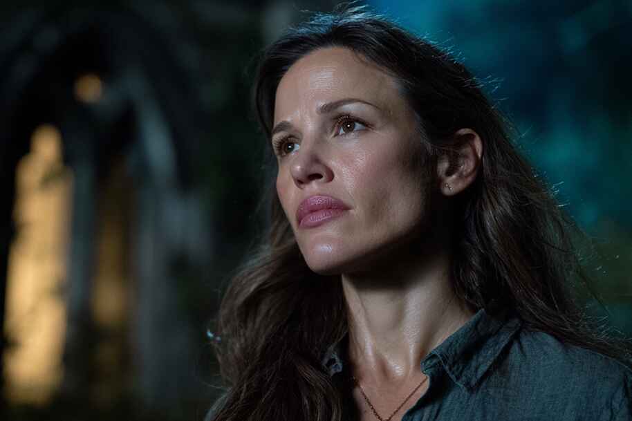 A cinematic shot of Jennifer Garner, embodying determination and depth, reflecting her strong presence both on and off-screen.