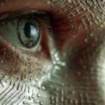Close-up of a human eye with futuristic circuit patterns on the skin, symbolizing GPT-5 artificial intelligence, advanced AI technology, and the future of OpenAI GPT-5 models in 2025.