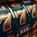 Slot machine reels showing triple sevens with bar symbols, illustrating a big win and the power of multipliers in online slots