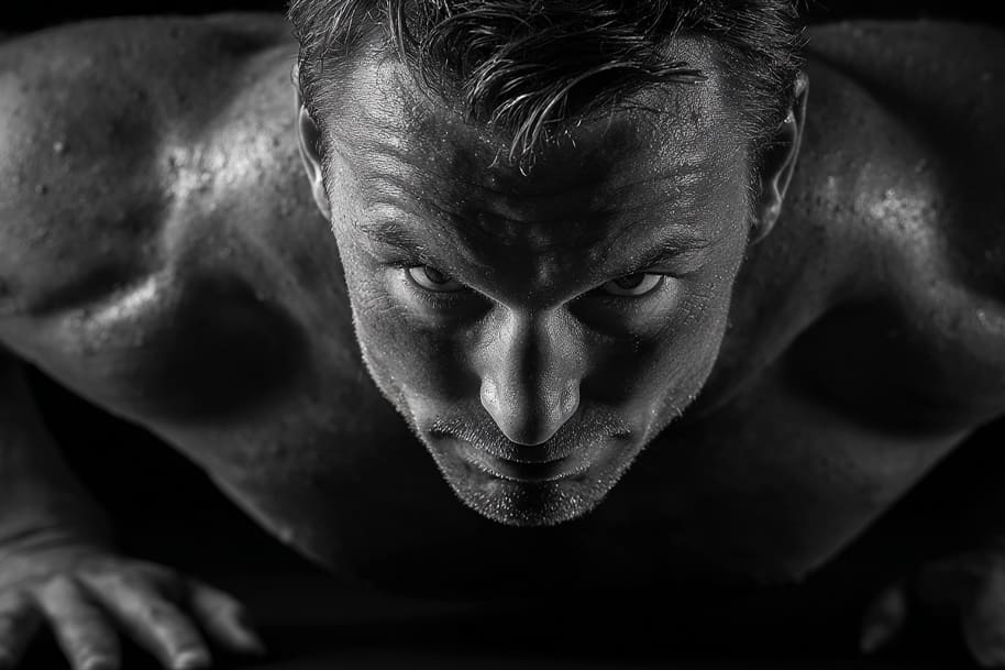 Motivated man doing push-ups – simple fitness tips for strength and health