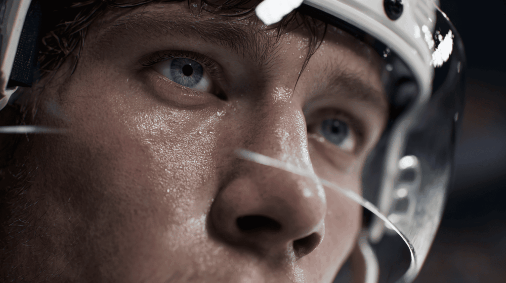 NHL player with blue eyes