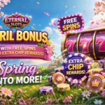 Eternal Slots April Bonus with free spins and extra chip rewards spring promotion image