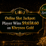 Online slot jackpot win on Khrysos Gold slot featuring a exclusive spin club promotion